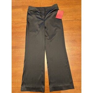Lord & Taylor JS Collection Black Shiny Dress Pants Size 6 NWT